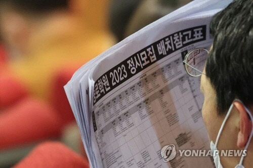 정시 경쟁률 하락…의대 평균 경쟁률도 떨어졌다 [연합뉴스]